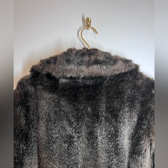 Vintage faux fur brown  swing style coat - Picture 11 of 15